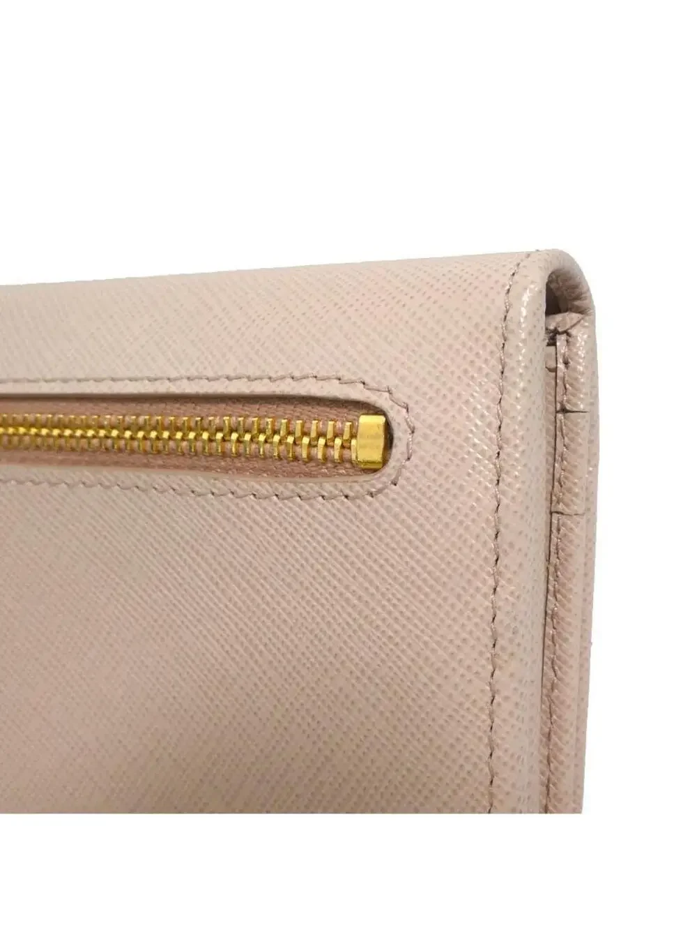 Auth Prada Bifold Long Wallet Light #280413P25B